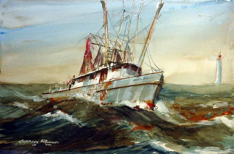 Apalachicola Bound Painting by Charles Rowland