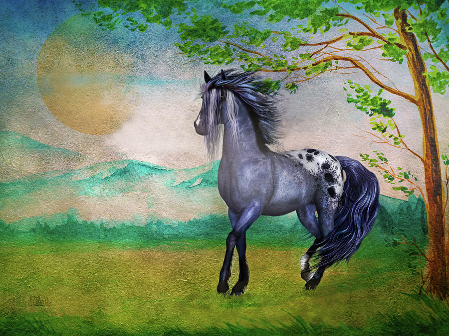 Appaloosa Horse On The Range Painting Photograph by Sandi OReilly