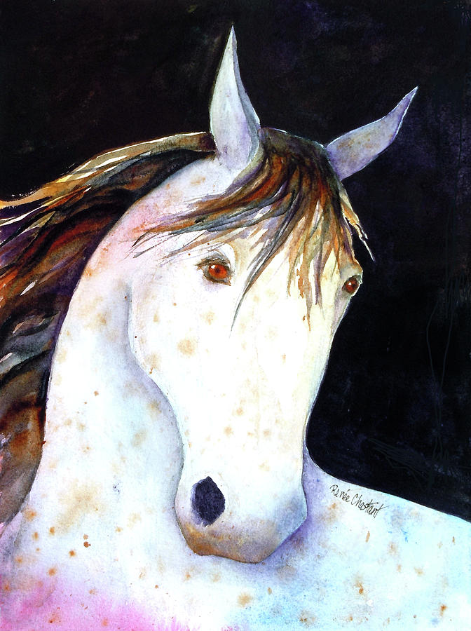 Horse Painting - Appaloosa Softly by Renee Chastant