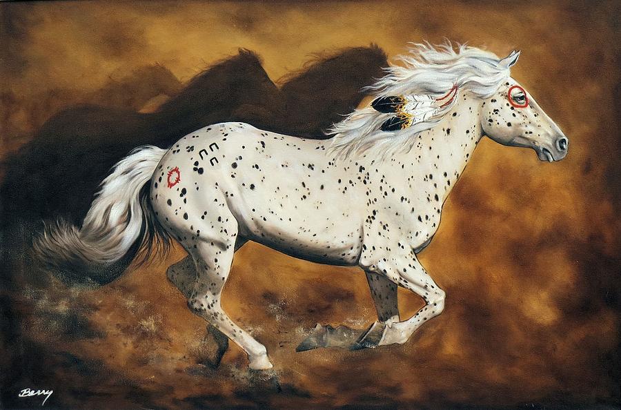 Appaloosa War Pony Painting by Charles Berry