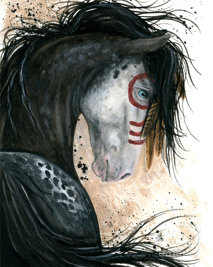 Majestic Horse Painting - Appaloosa Horse 132 by AmyLyn Bihrle