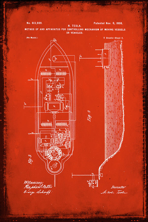 Leonardo Da Vinci Mixed Media - Apparatus for Controlling Moving Vessels Patent Drawing 2c by Brian Reaves