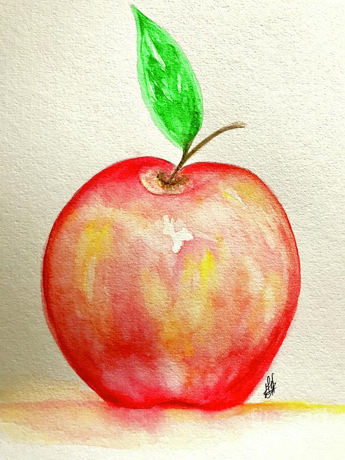 abstract apple painting