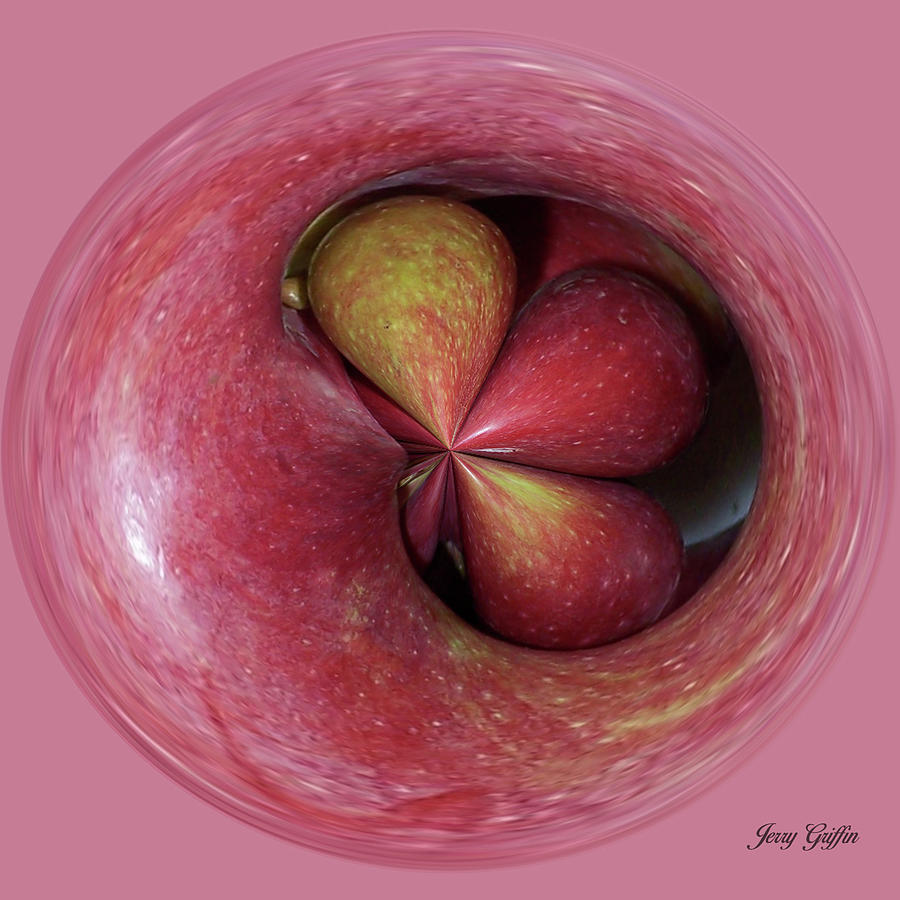Apple Abstract Digital Art by Jerry Griffin