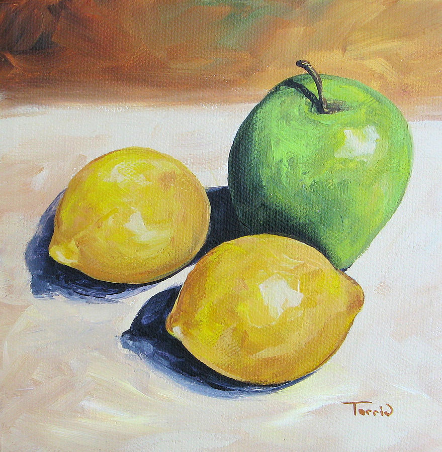 Apple and Lemons Painting by Torrie Smiley