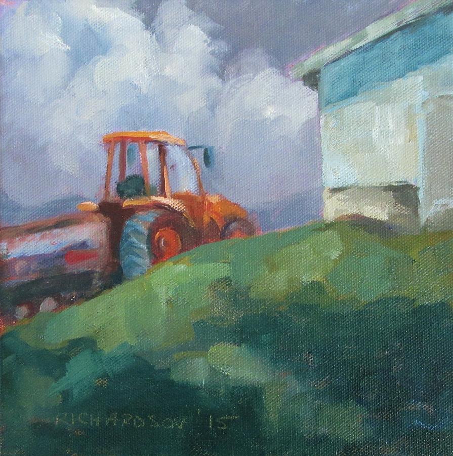 Tractor Painting - Apple Barn by Susan Richardson