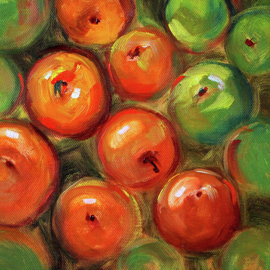 Still Life Painting - Apple Barrel Still Life by Nancy Merkle