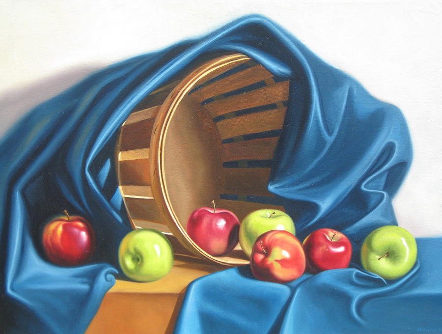 Still Life Painting - Apple Basket by Arnold Hurley
