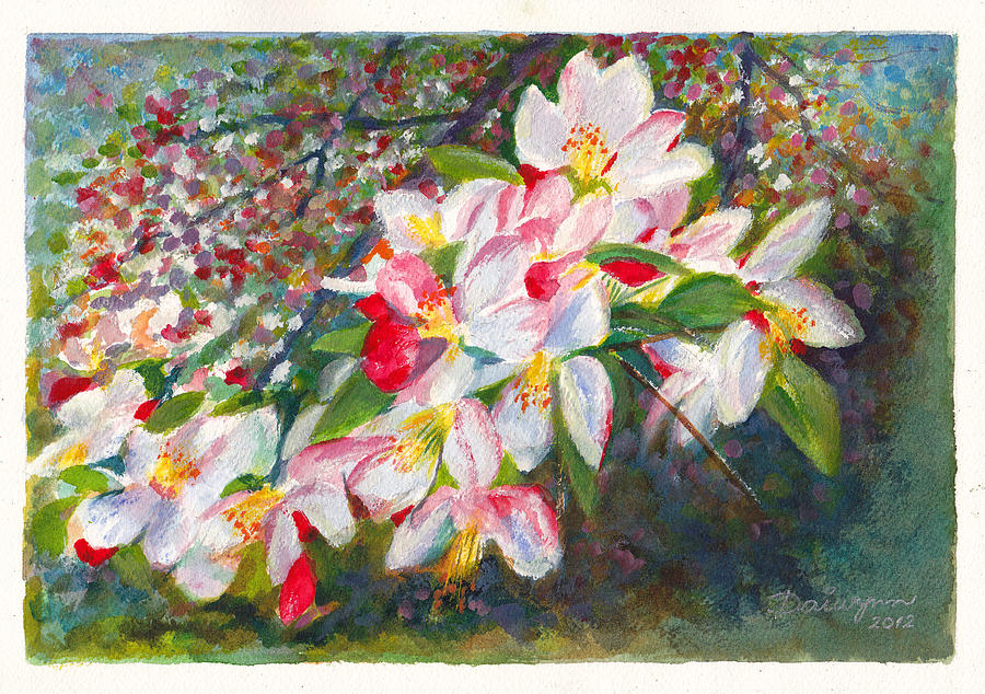 Apple Blossom Painting by Dai Wynn