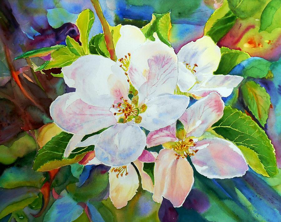 Apple Blossom Painting by Maria Balcells - Fine Art America