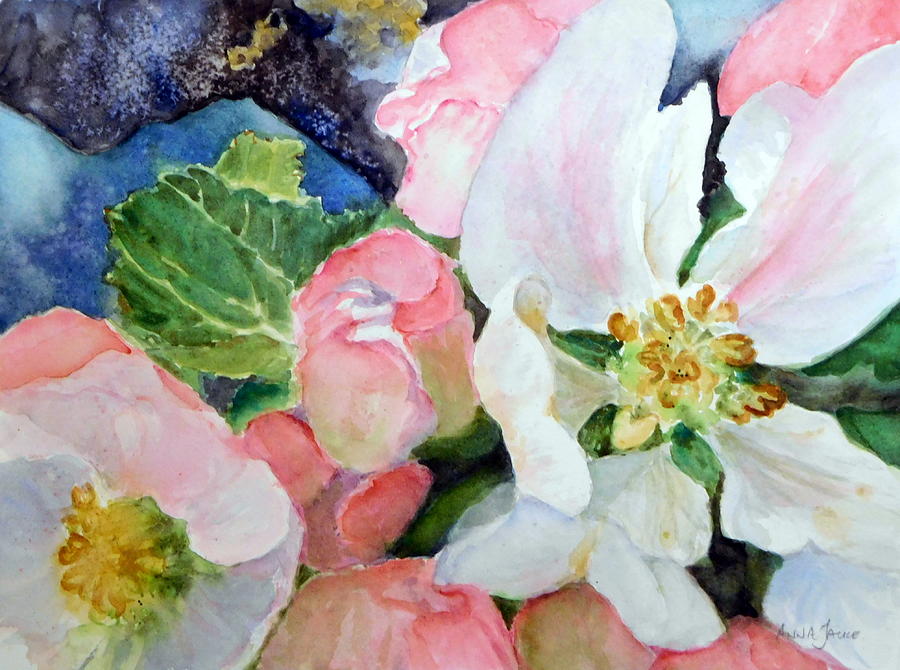 Apple Blossom Time Painting by Anna Jacke