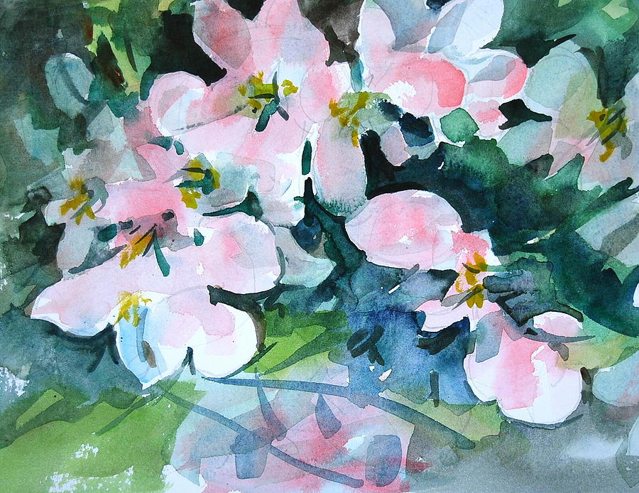 Apple Blossom Time Painting by Len Stomski