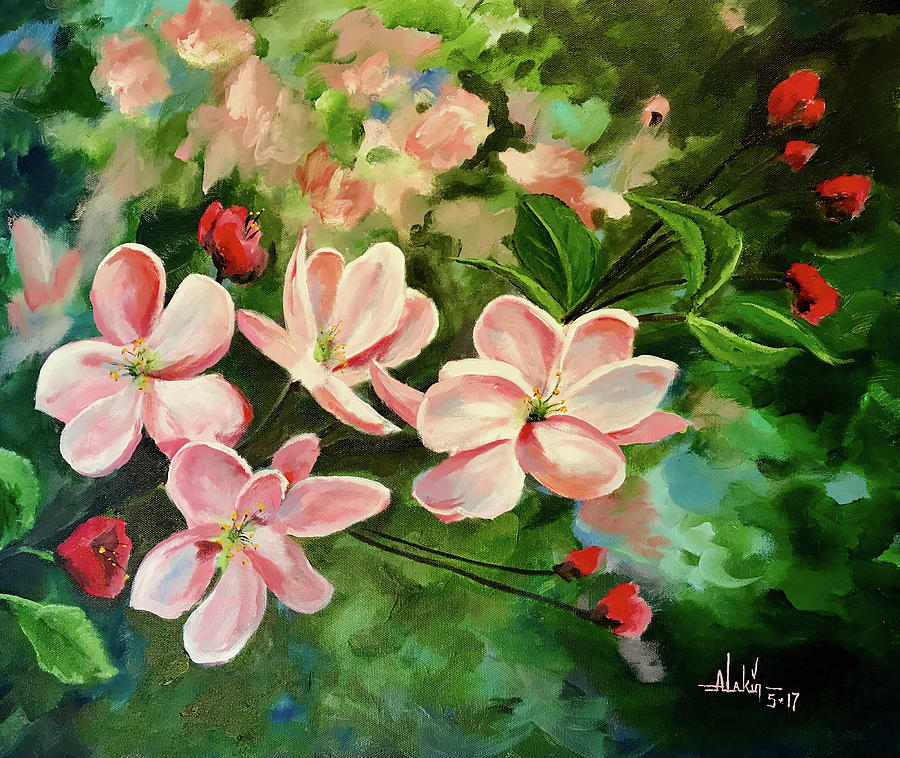 Apple Blossoms  Painting by Alan Lakin