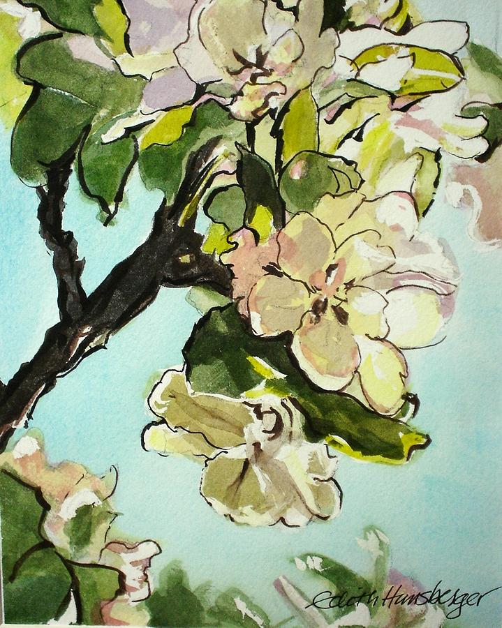 Apple Blossoms Painting by Edith Hunsberger