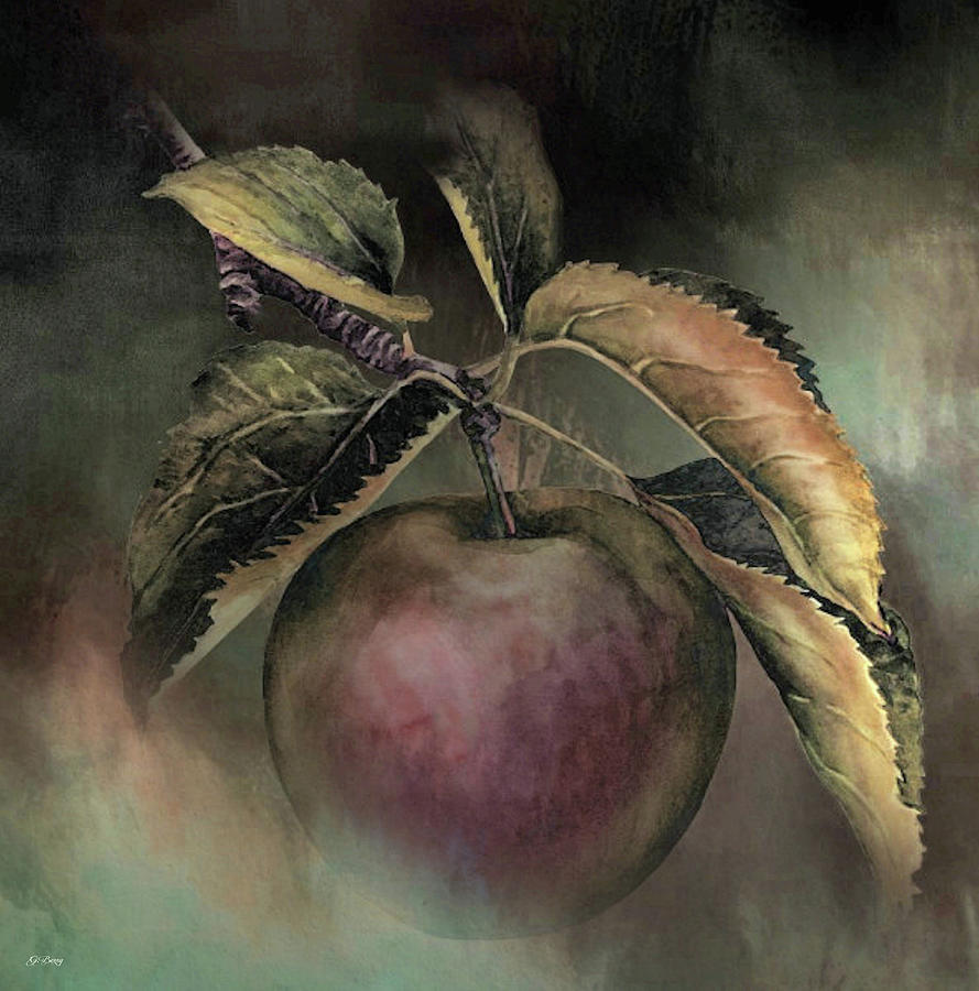 Nature Mixed Media - Apple Branch by Gayle Berry