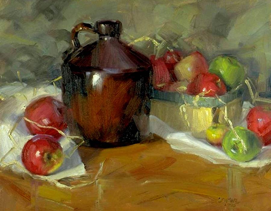 Apple Cider Painting by Judy Crowe