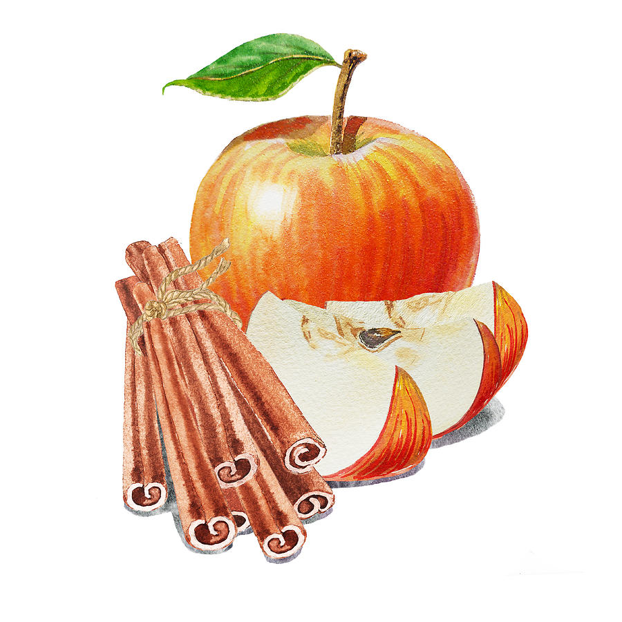 Apple Cinnamon Painting by Irina Sztukowski
