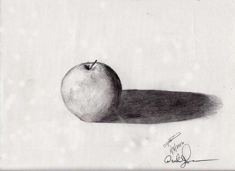 Apple Drawing by David Jackson