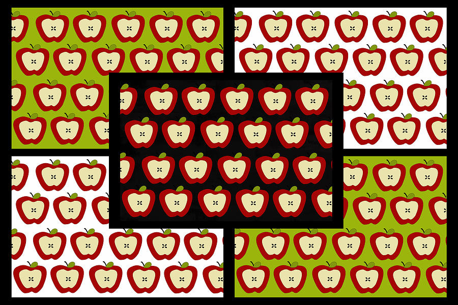 Apple For The Teacher- Cute Art Digital Art by KayeCee Spain