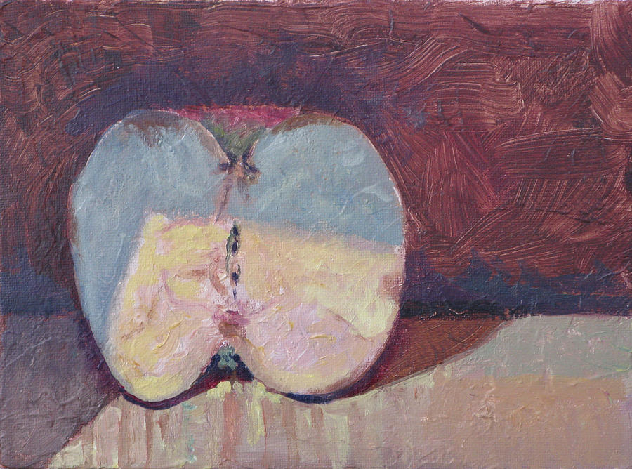 Apple Half Painting by Robert Bissett