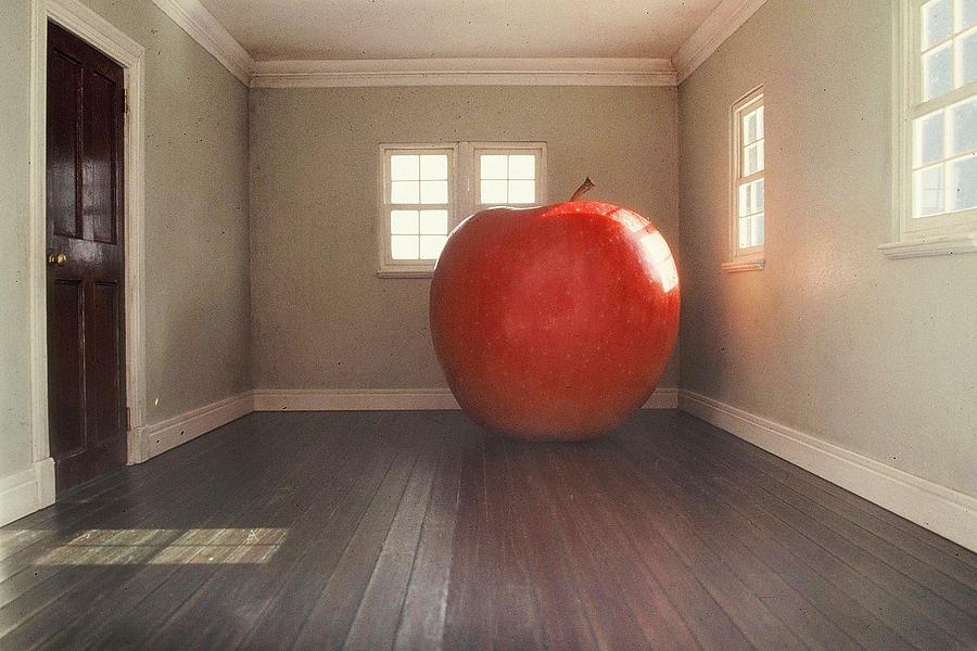Surrealism Photograph - Apple in Room by David RedHawk