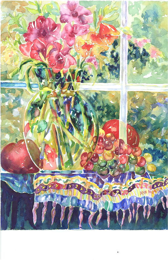 Apple on the Outside Painting by Ann  Nicholson
