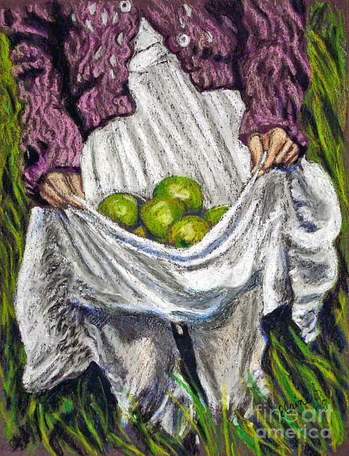 Apple Picking Pastel by Elaine Berger