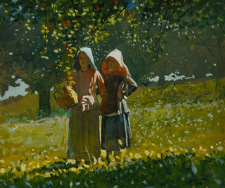 Apple Picking, from 1878 Painting by Winslow Homer Apple Picking, from 1878 Painting by Winslow Homer