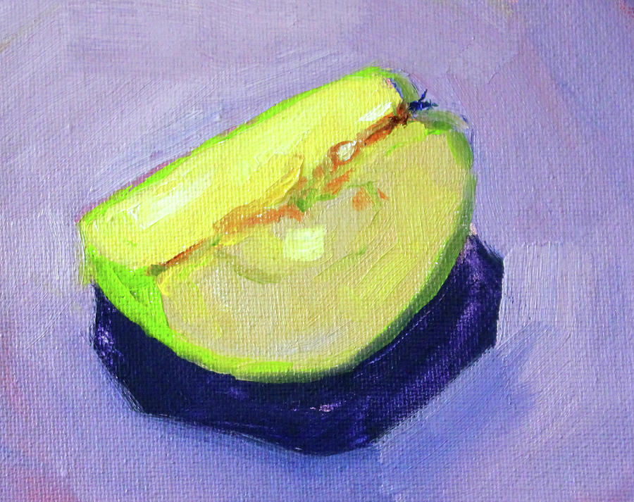 Apple Slice 2 Painting by Nancy Merkle