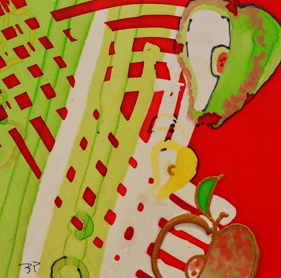 Apple Slice Painting by Barbara Pease