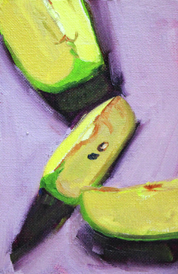 Apple Slices 1 Painting by Nancy Merkle