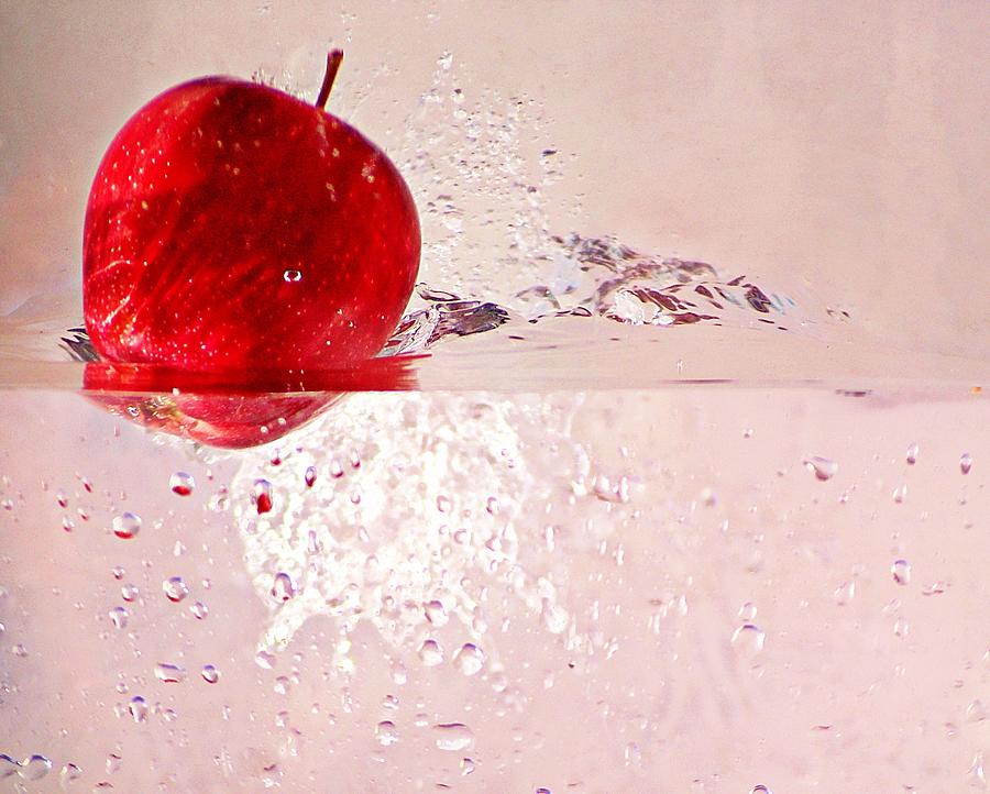 Apple Splash Photograph by Karen McKenzie McAdoo