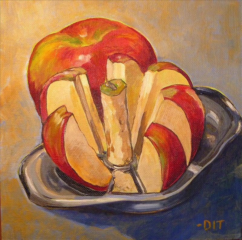 Apple Split Painting By Denise Ivey Telep - Pixels