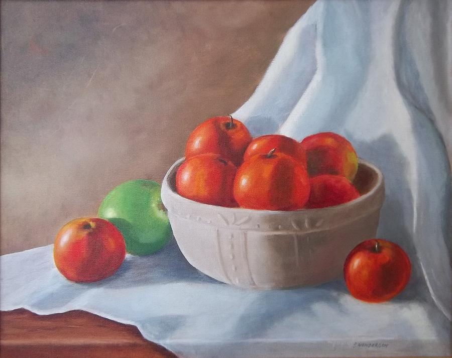 Apple Painting - Apple study No 1 by Betty Henderson