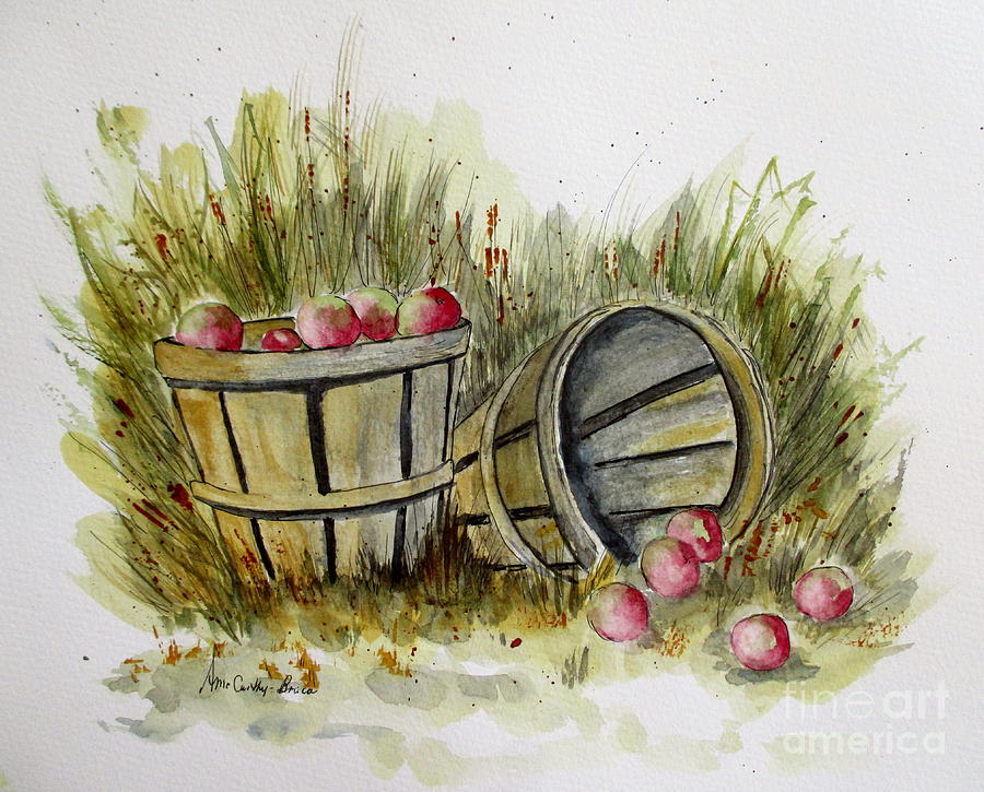 Apple Painting - Apple Time by April McCarthy-Braca