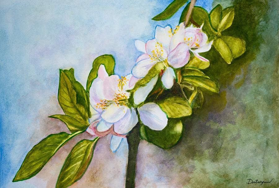 Apple Tree Flowers Painting by Dai Wynn