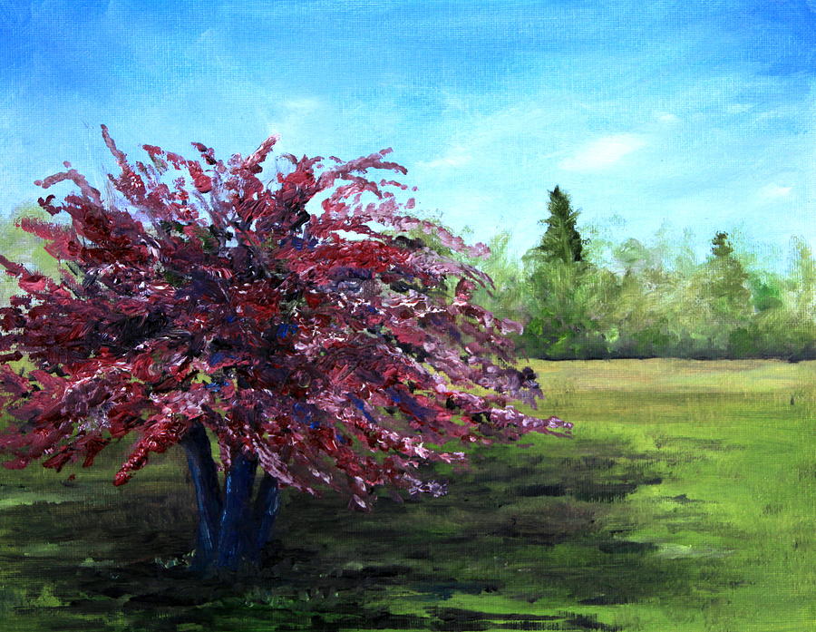 Apple Tree Painting by Joi Electa