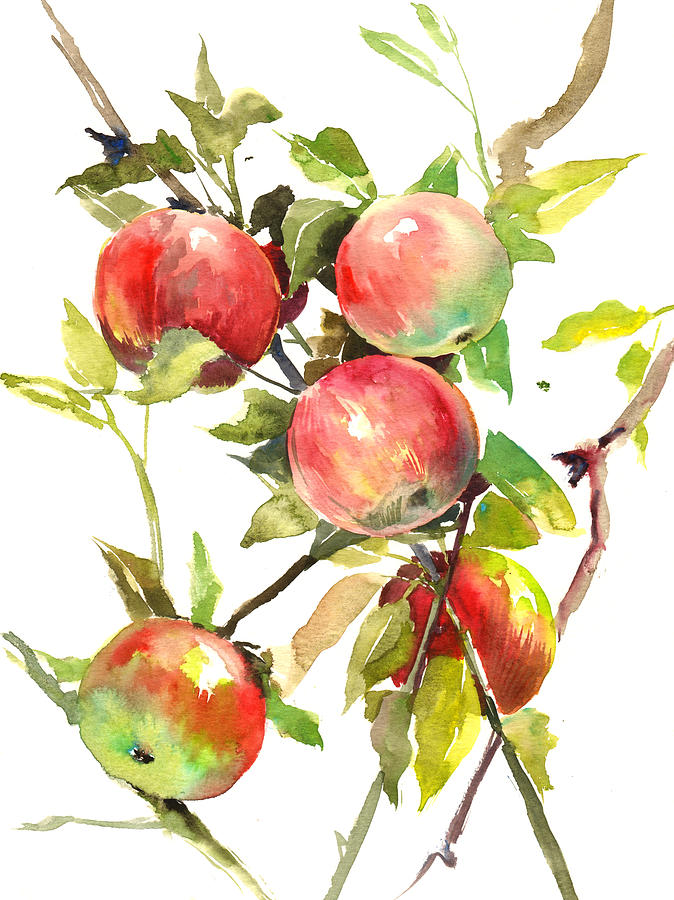 Apple Tree Painting by Suren Nersisyan