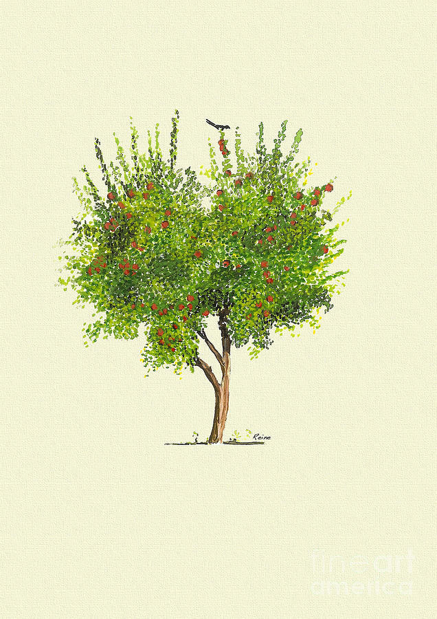 Apple Tree Painting by ZeQueen - Fine Art America