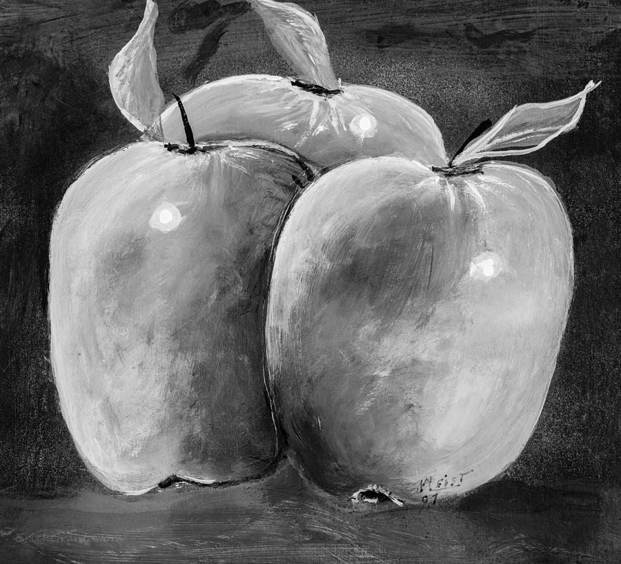 Apple Trio Two Tone Photograph by Erich Grant