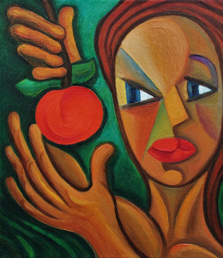 Oil Painting - Apple by Vera Komarova