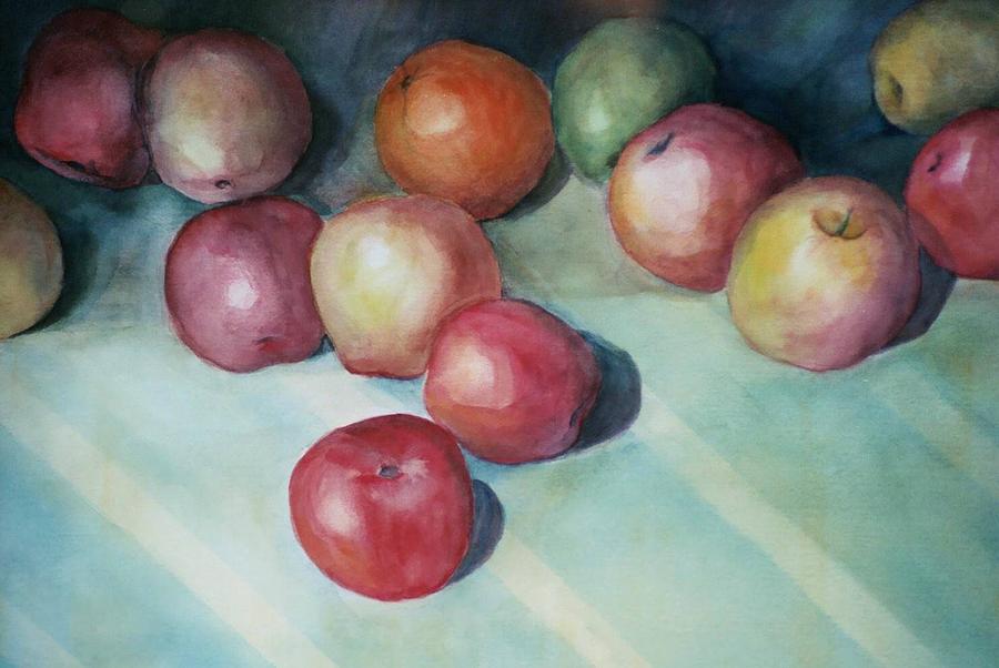 Apple Painting - Apples and Orange by Jun Jamosmos