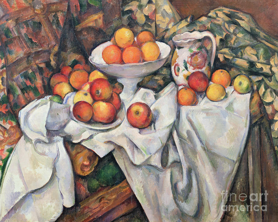 Paul Cezanne Painting - Apples and Oranges by Paul Cezanne