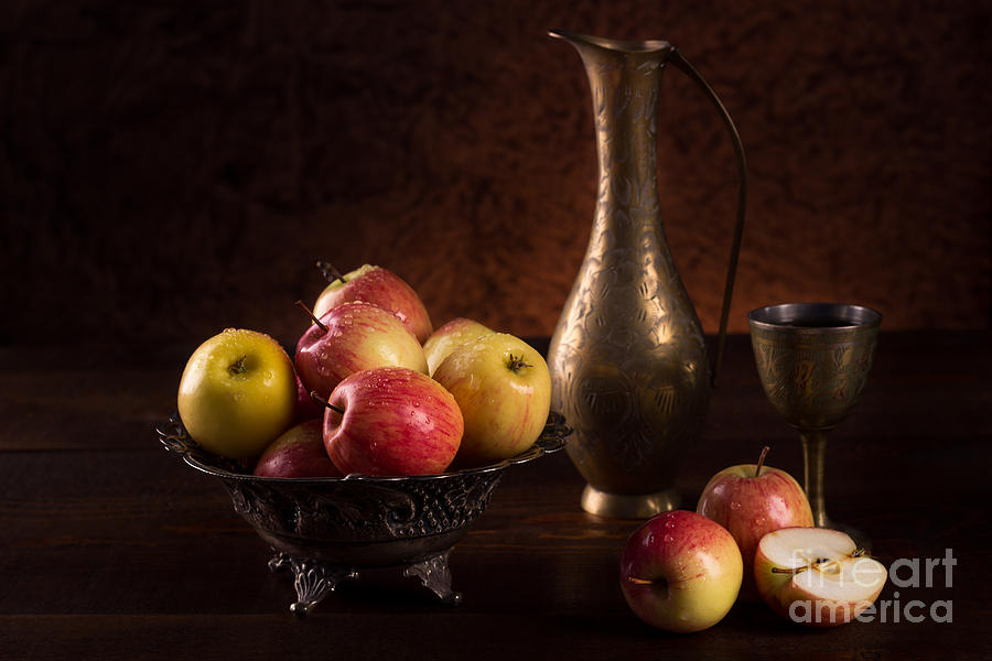 Apples And Wine Photograph