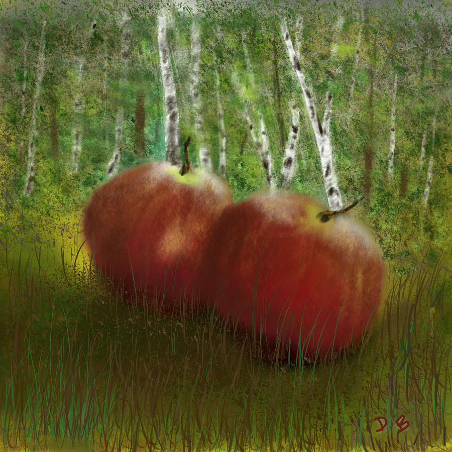 Apples Digital Art by Dick Bourgault