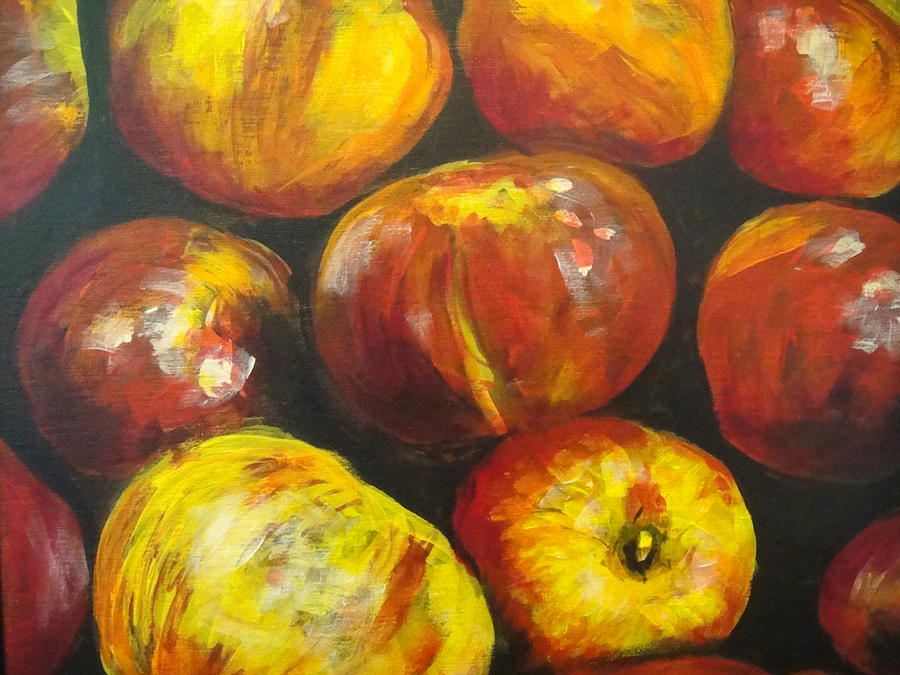 Apples Painting by Edith Hunsberger