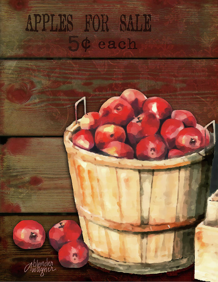 Apples For Sale Digital Art by Arline Wagner