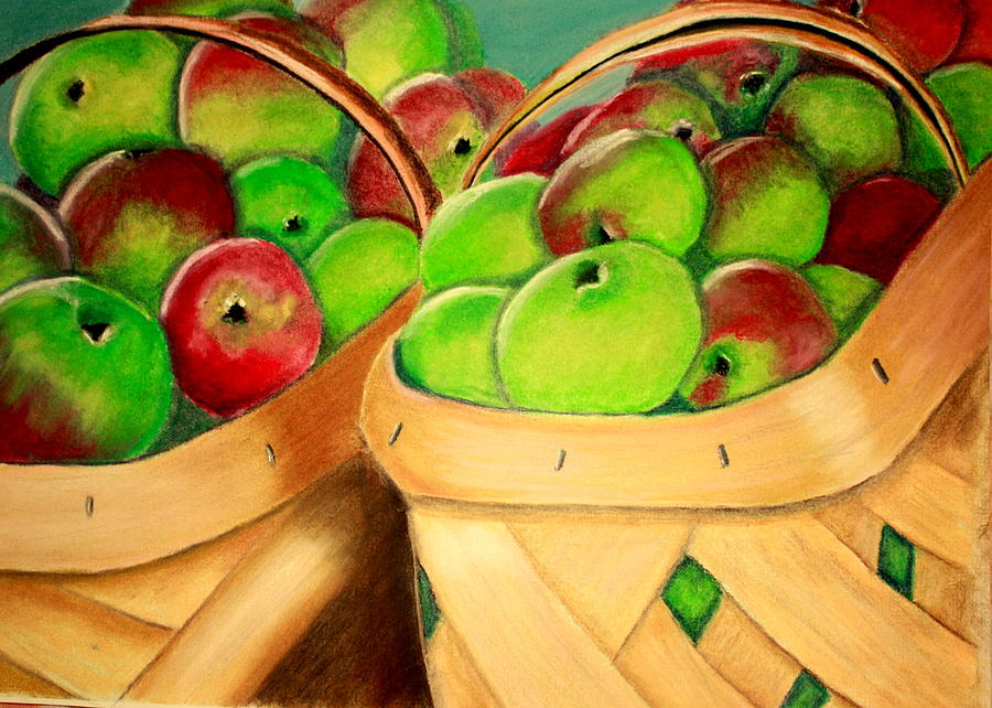 Apple Painting - Apples in Baskets by Jay Johnston