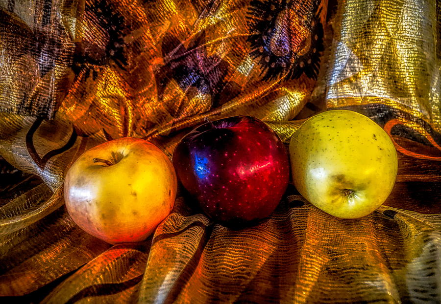 Apples in Golden light Photograph by Lilia S