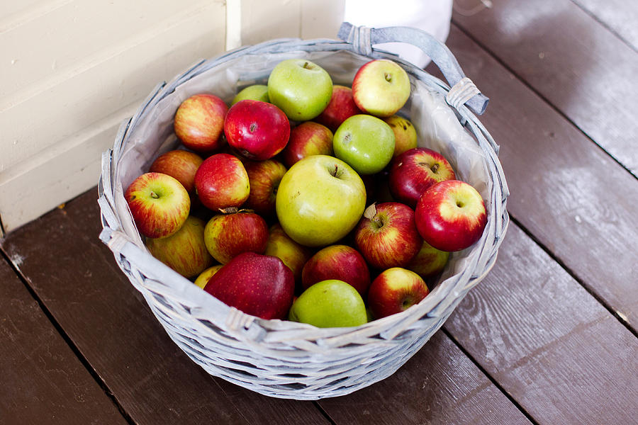 Apples In The Basket Photograph